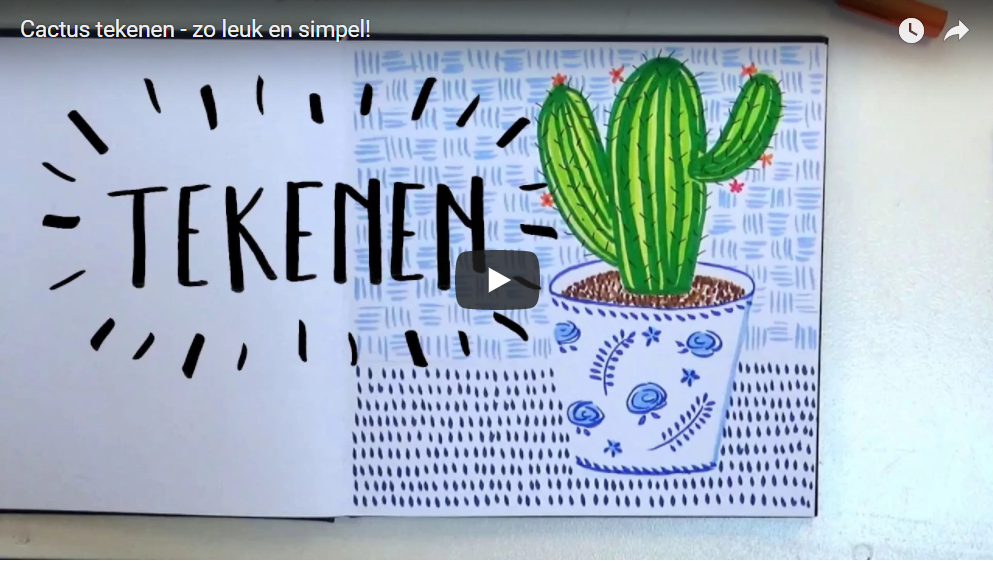 Cactus tekenen – super makkelijk en vooral leuk!